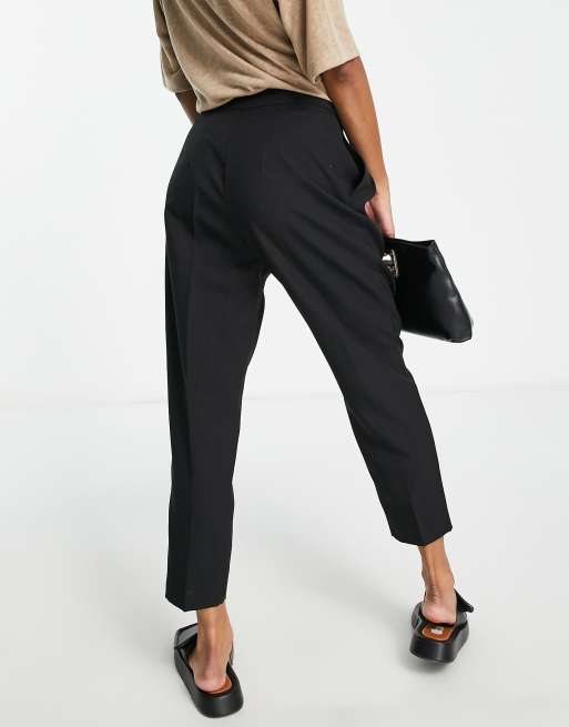 ASOS DESIGN smart pants with skirt detail in black - part of a set