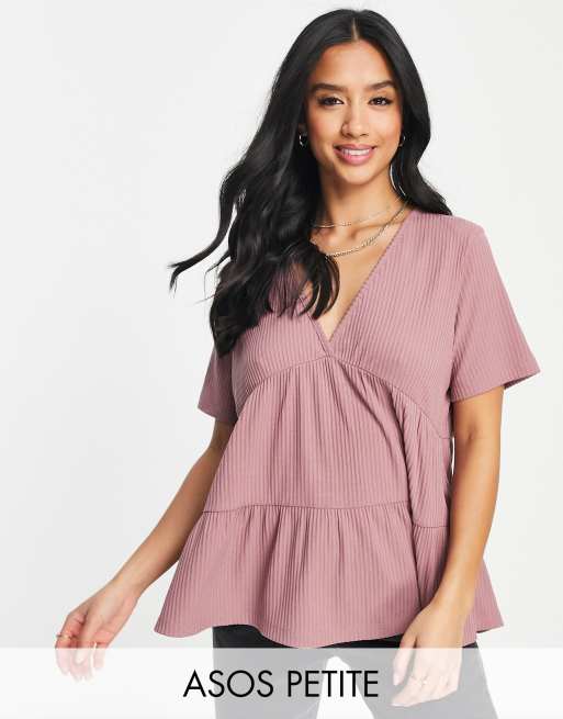 V neck store smock top