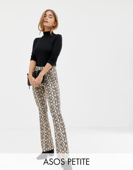 Petite snake print sales flares