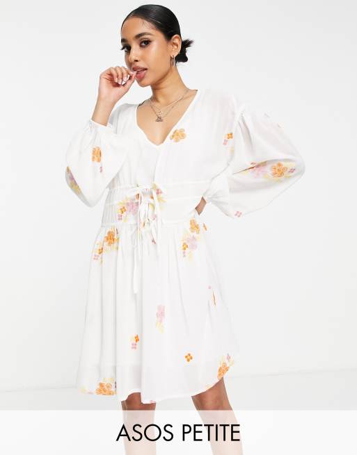 Asos petite white clearance dress