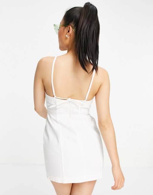 Asos white slip clearance dress