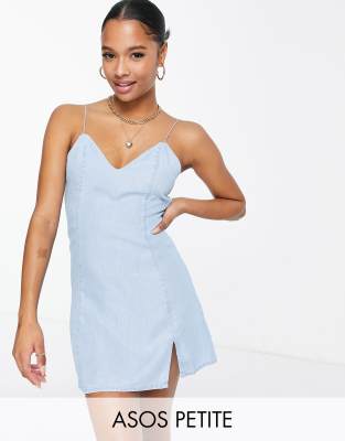 short denim dress