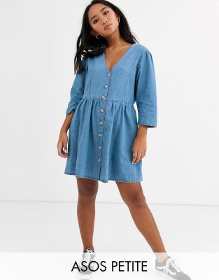 asos petite denim dress