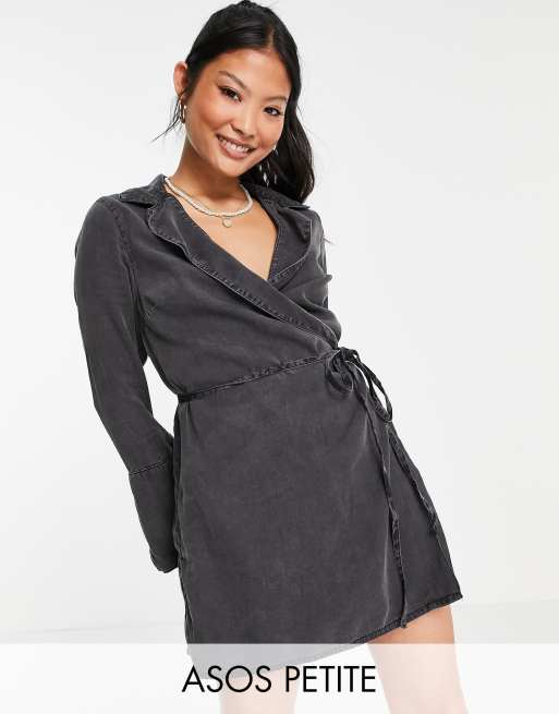 Black wrap dress outlet asos