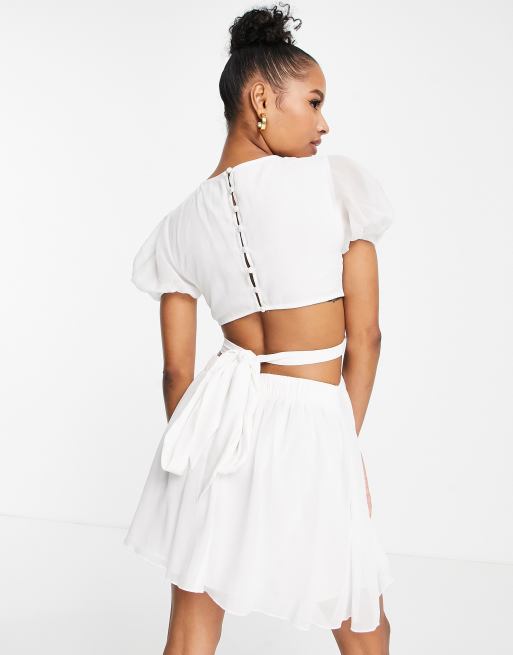 Asos design soft mini hotsell dress with waist detail