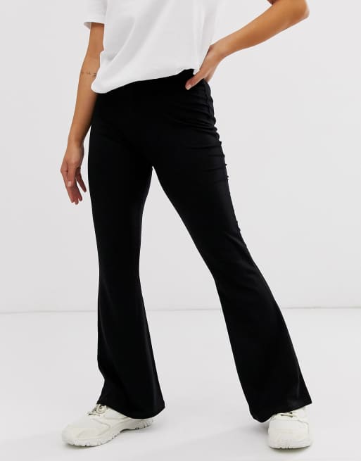 ASOS DESIGN Petite - Sorte basis-bukser med svaj, 4 af 4