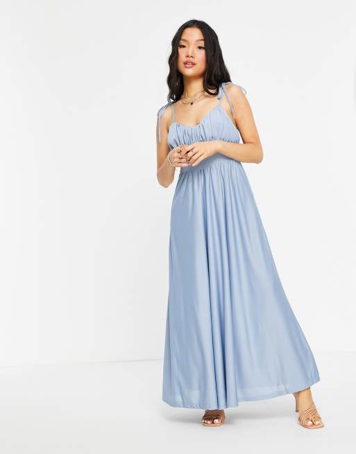 Asos light blue maxi hot sale dress