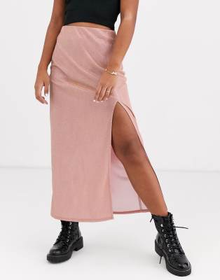 thigh split skirt