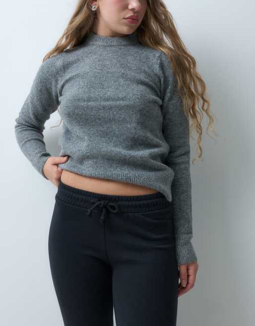 ASOS DESIGN Petite spodnie interlock dzwony w kolorze czarnym, 3 z 5