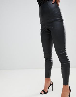 asos petite leather trousers