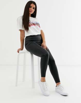 asos petite leather trousers