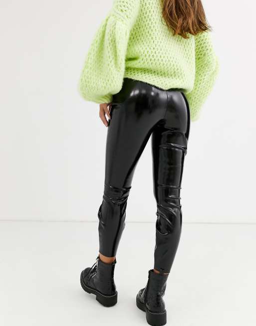 ASOS DESIGN Petite spray on vinyl trouser ASOS