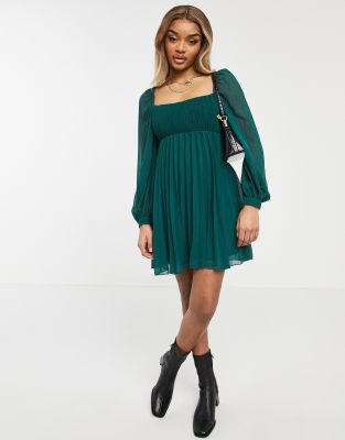 Green Skater Dress