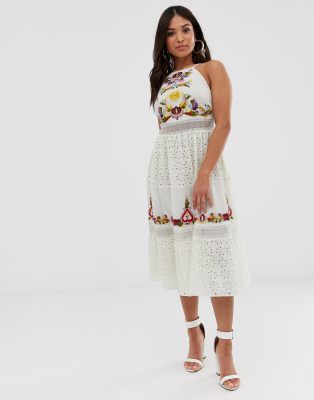 asos tiered midi dress