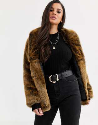 asos petite fur coat