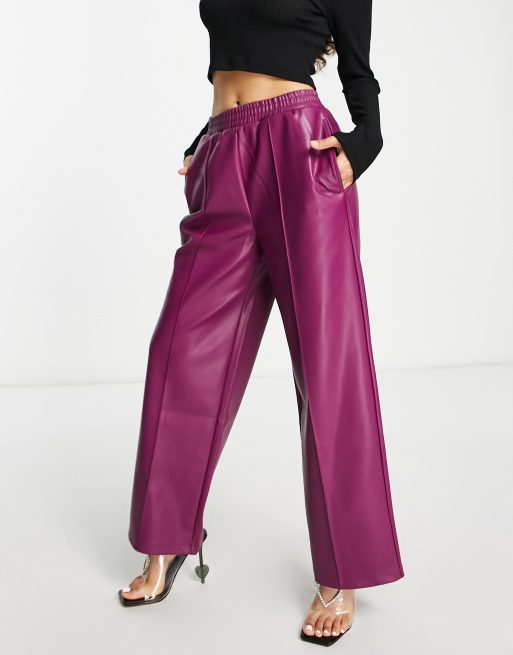 Leather cheap joggers petite