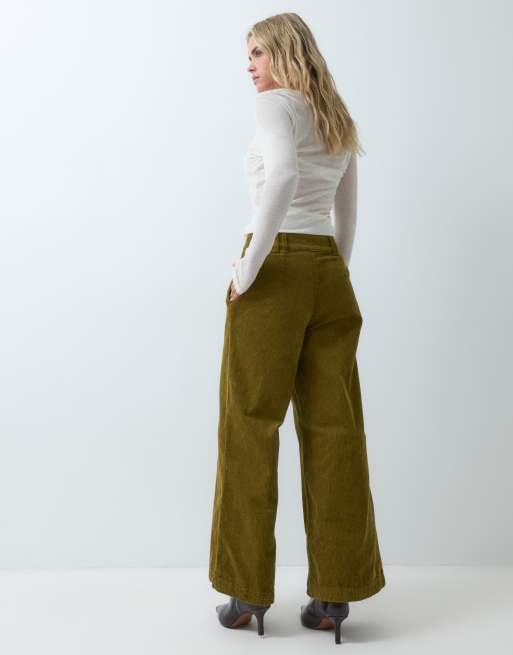 ASOS DESIGN Petite Straight-Leg-Hose aus Cord in Tabakbraun, 5 von 5