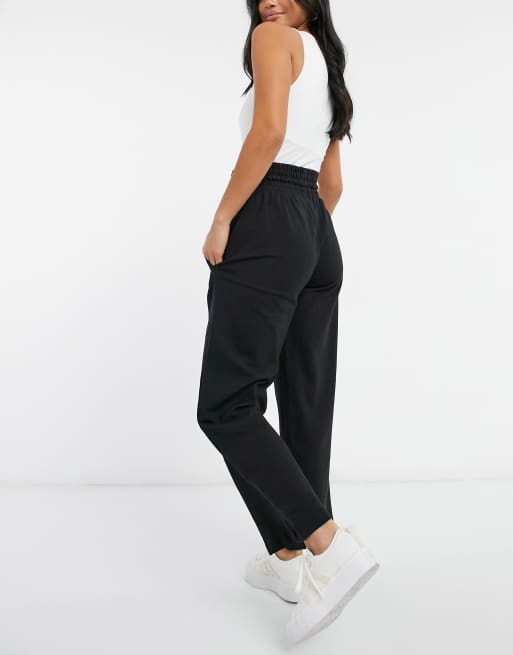 ASOS DESIGN Petite straight leg jogger with deep waistband and