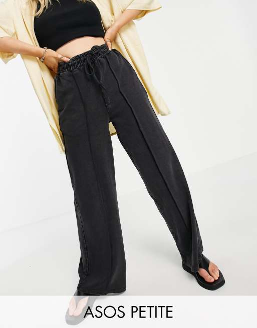 ASOS DESIGN Petite basic wide leg joggers