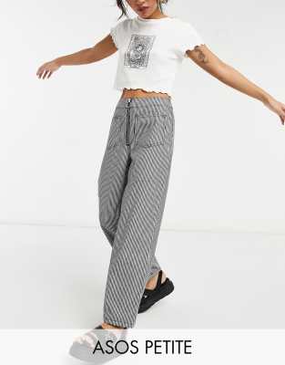 ASOS DESIGN casual gingham straight leg pants