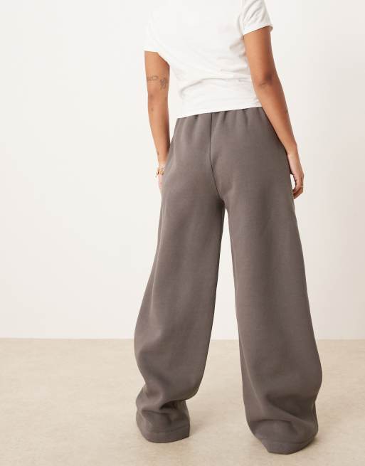 ASOS DESIGN Petite straight leg sweatpants in gray