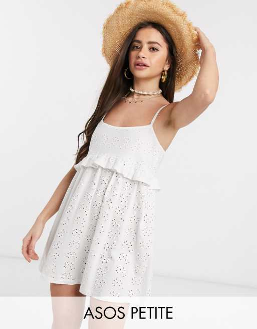 Asos petite 2024 white dress