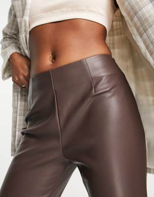 Asos petite leather trousers sale