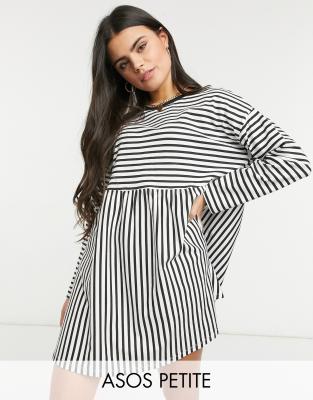 white smock dress long sleeve