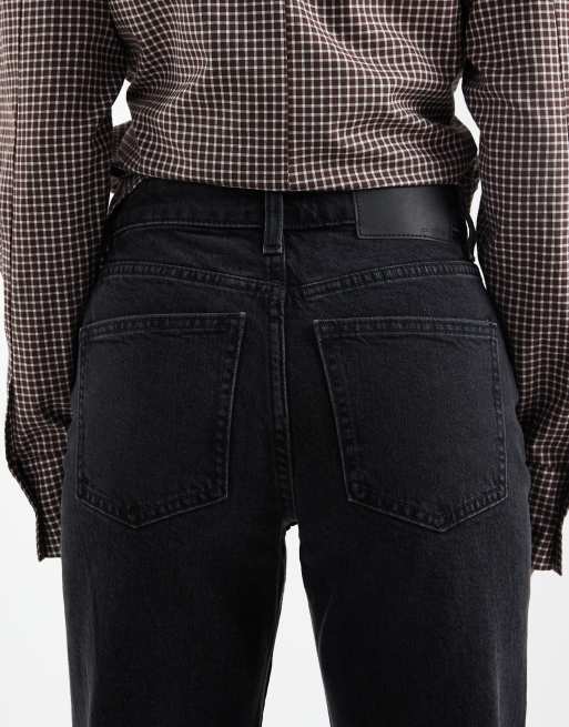 ASOS DESIGN Petite – Svarta jeans med komfortstretch och raka ben, 4 av 5