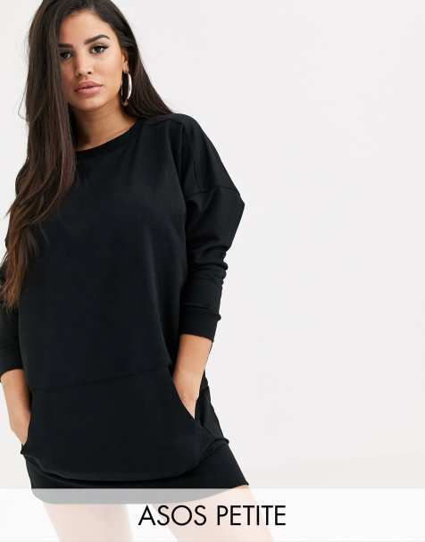 ASOS DESIGN Petite – Sweatshirt-Kleid mit Tasche vorn
