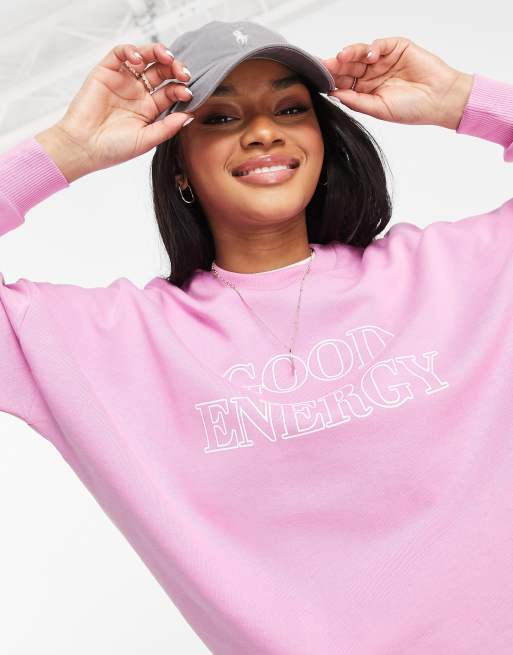 Asos shop pink sweatshirt