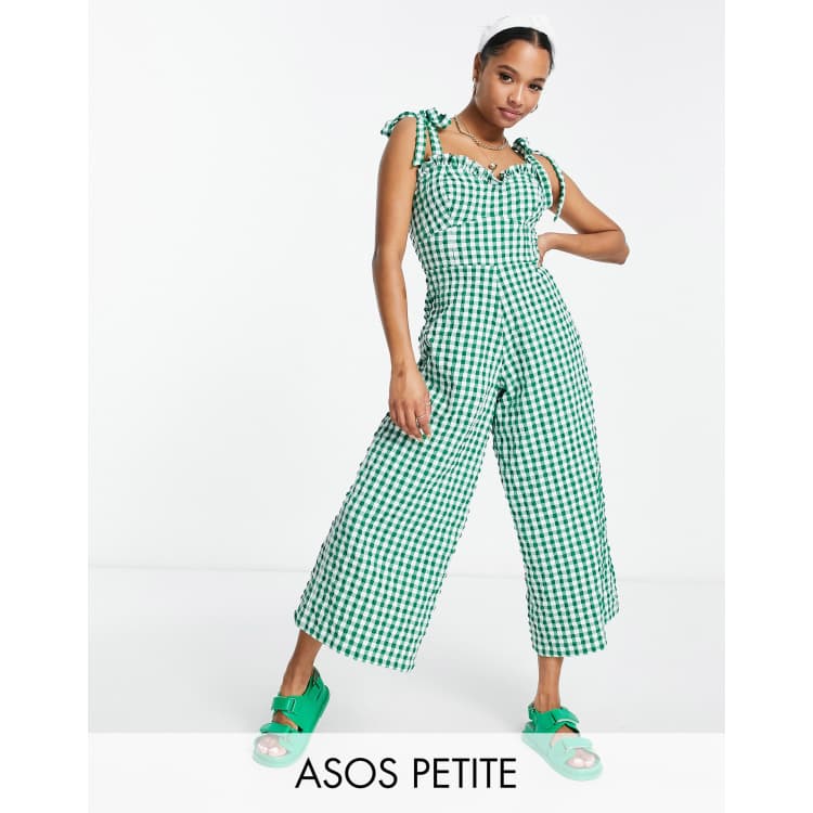 Topshop cheap gingham jumpsuit