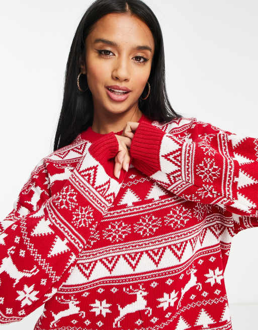 ASOS DESIGN Petite – Świąteczny sweter ze wzorem skandynawskim, 3 z 4