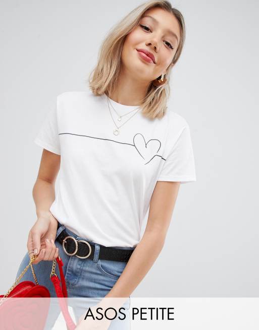 white petite t shirt