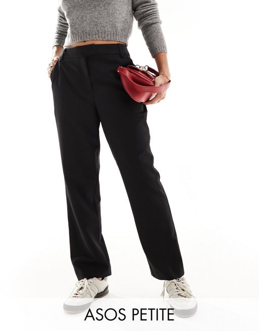 FhyzicsShops DESIGN Petite tailored ankle length trousers in black