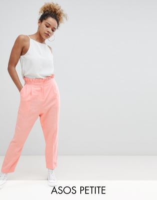 peach linen pants