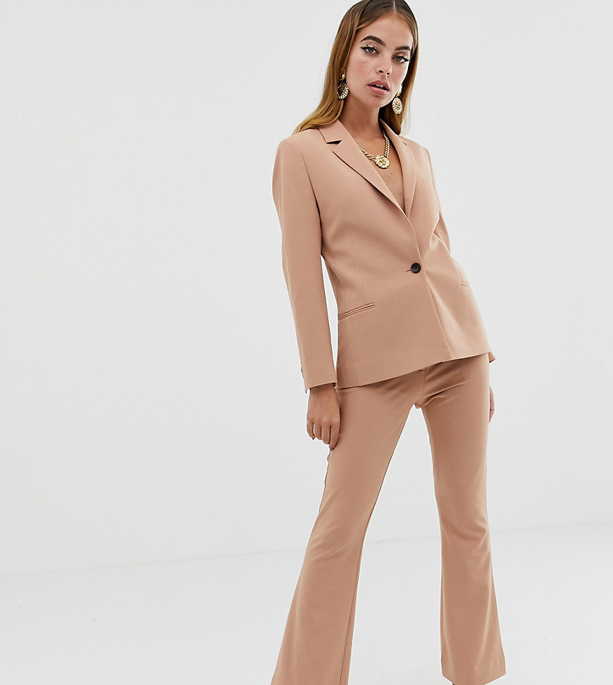 ASOS DESIGN Petite tailored forever trousers-Stone