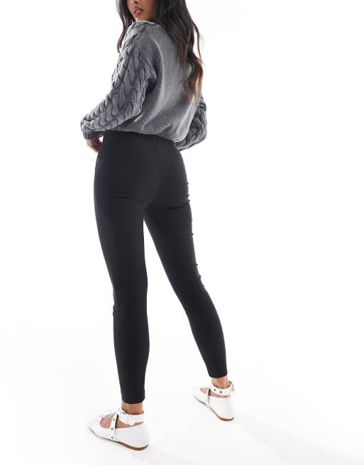 ASOS DESIGN Petite tailored high rise skinny pants in black, 4 of 5