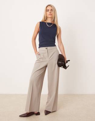 Asos Design Petite Tailored Relaxed Pants In Multi
