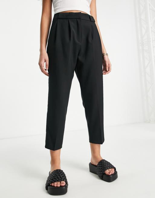 ASOS DESIGN tailored smart tapered trousers in black