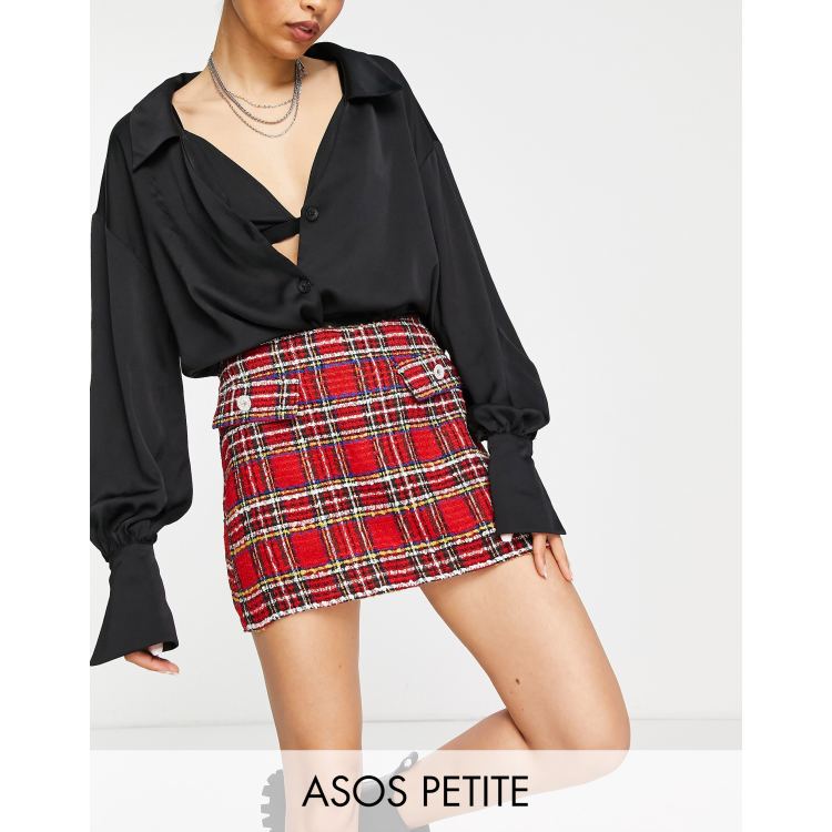 Petite on sale tartan skirts