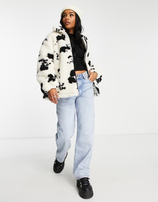 Cow print sales puffer jacket