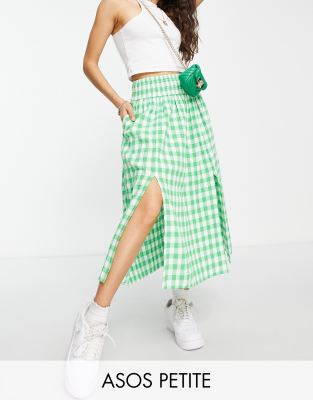 Gingham clearance green skirt