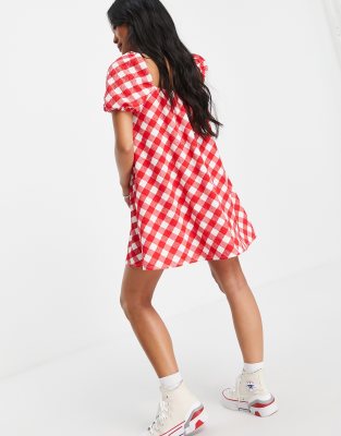 asos red gingham dress