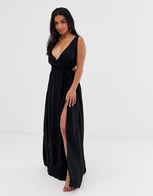 asos black tie dresses