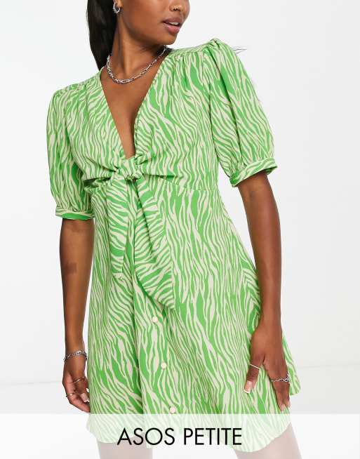 Women's Green Animal Print Dresses