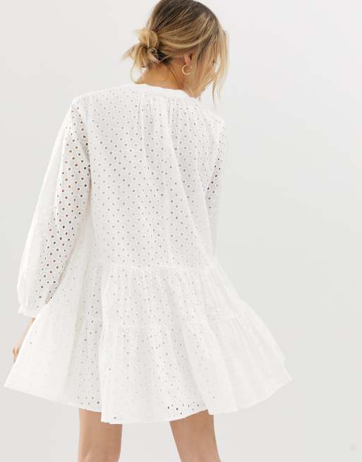 Asos tiered store trapeze mini dress