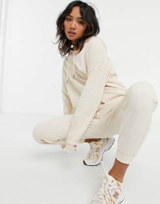 petite cream joggers