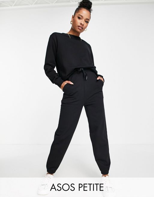 ASOS Petite ASOS DESIGN Petite tracksuit ultimate oversized hoodie /  sweatpants in black - ShopStyle Pants