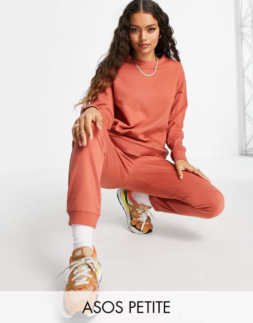 ASOS DESIGN Petite tracksuit slim sweat jogger in clay ASOS